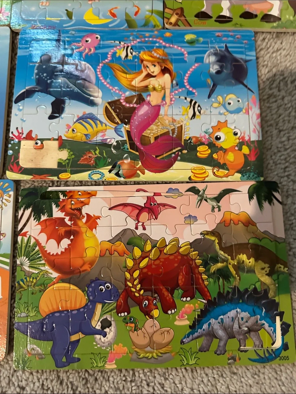 Lot of 10 Animal Puzzle Set. 20-24 pieces.